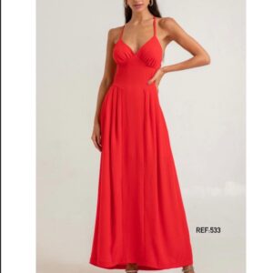 VESTIDO CREPE CUMPRIDO